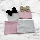 Оптом шапки 44, 46, 48, 50, 52 розмір трикотажна з хомутом головні убори гурт (ОШ36445), фото 2