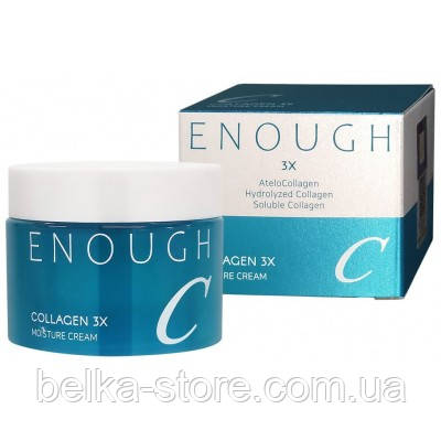 Крем для обличчя зволожуючий з колагеном Enough Collagen 3X Moisture Cream, 50g, фото 1