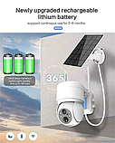 Ip WiFi автономна камера 6Мп із сонячною панеллю Вулична бездротова поворотна камера з віддаленим доступом, фото 5