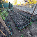 Бордюри високі металеві для грядок 3500х1200х190, фото 4