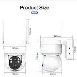 Ip WiFi автономна камера 6Мп із сонячною панеллю Вулична бездротова поворотна камера з віддаленим доступом, фото 9