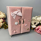 Скринька органайзер шкаф для прикрас, косметики в різних кольорах Luna Рожевий, фото 3