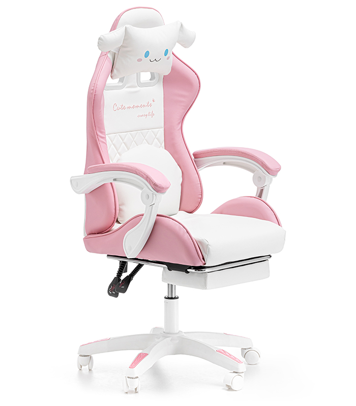 Дитяче геймерське крісло G892 з подушками та підставкою для ніг, Рожеве, фото 1