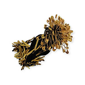 Біркотримач  мотузковий чорний з золотою шпилькою для кріплення бірок 1000 шт