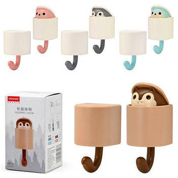 Гачок декоративний самоклеючий "Chipmunk" 5*5.5*9см для ключів/речей WW01222 G-Rich