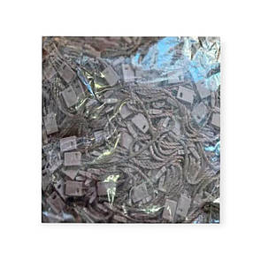 Біркотримач мотузковий шоколадний з пластиковою пломбою для кріплення бірок 1000 шт