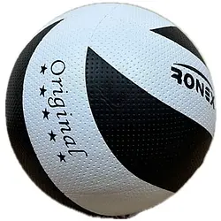 М'яч волейбольний Ronex RX-150 PVC №5 чорно /білий,