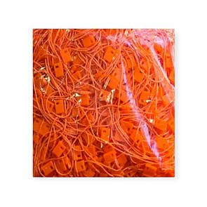 Біркотримач мотузковий помаранчевий  з пластиковою пломбою для кріплення бірок 1000 шт