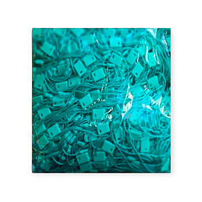 Біркотримач мотузковий бірюзовий з пластиковою пломбою для кріплення бірок 1000 шт