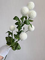 Штучна гілка з кулями для декору . Гомфрена куляста ( біла , 85 см ), фото 5