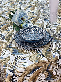 Скатертина для столу "Тропіки" Олива (Тефлон) 150х170см