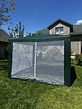 Садовий павільйон 3 х 3 м, Садовий тент намет, Намет туристичний, Павільйон сіткою, Намет 3х3 пвх, фото 6
