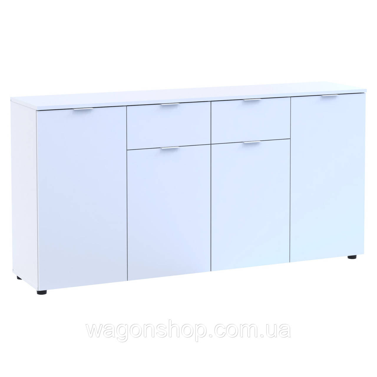Комод Doros Рон 7 Білий 4 фасади 2 шухляди 160х38х81 (44900222), фото 1
