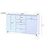 Комод Doros Рон 5 Білий 2 фасади 4 шухляди 140х38х81 (44900223), фото 4