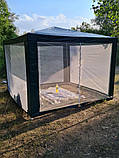 Садовий павільйон 3 х 3 м, Садовий тент намет, Намет туристичний, Павільйон сіткою, Намет 3х3 пвх, фото 10