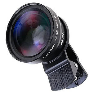 Макролінза для телефона 2 в 1 - 0,45X Phone Lens