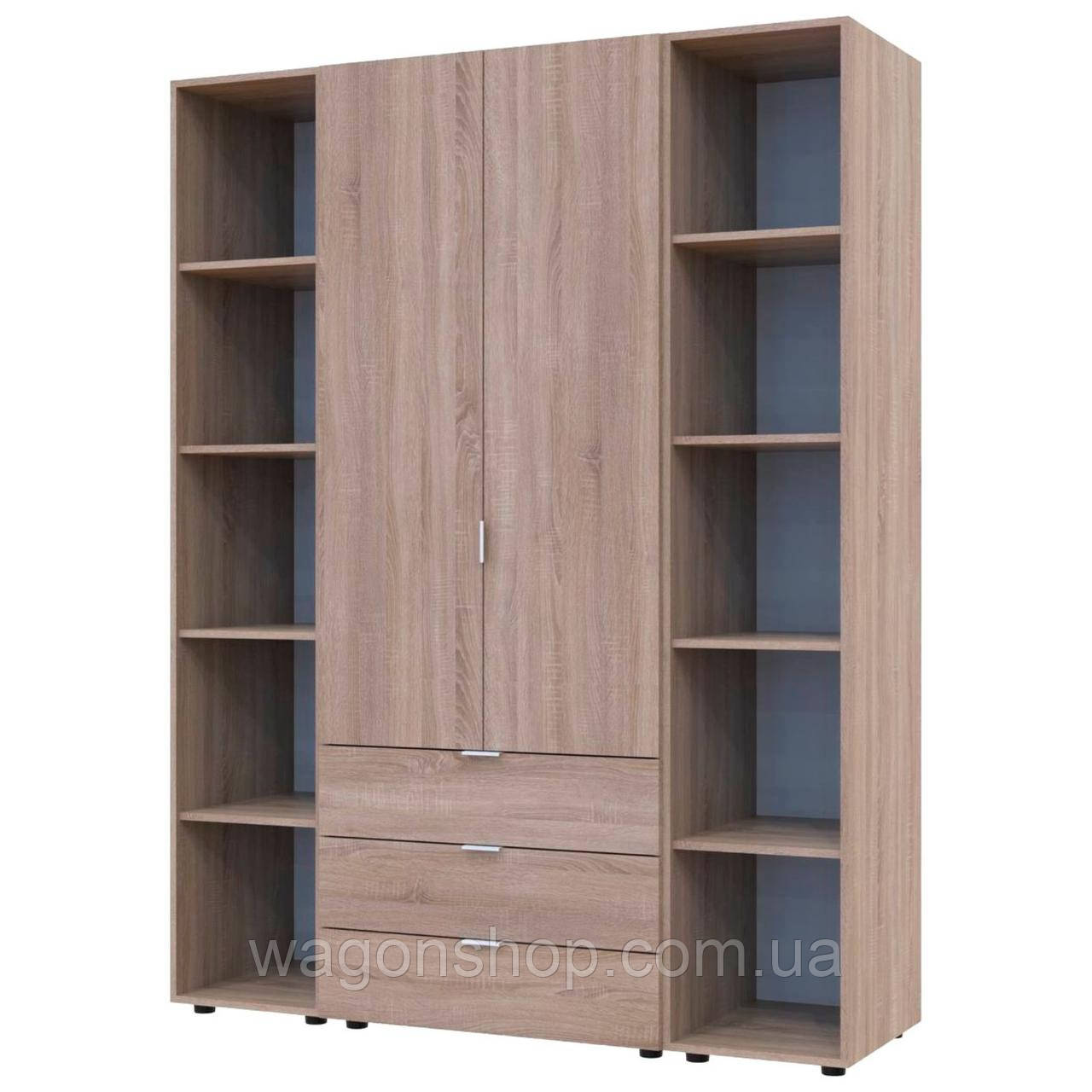 Комплект Doros Гелар з 2 Етажерками Дуб Сонома 2 ДСП 153.9х49.5х203.4 (42005045), фото 1