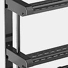 Полиця у ванну 2х ярусна 40х38х15см + 3 тримачі для рушників / Поличка у ванну / Полиця для ванної кімнати, фото 6