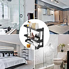 Полиця у ванну 2х ярусна 40х38х15см + 3 тримачі для рушників / Поличка у ванну / Полиця для ванної кімнати, фото 9