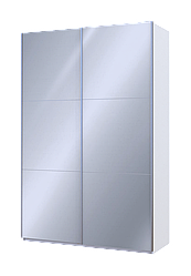 Шафа купе Doros G-Caiser Білий текстурний 2 Дзеркала 160х60х240