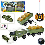 Комбайн на радіокеруванні Harvester з причепом та сіном | Комбайн на пульті управління | Трактор на радіоуправлінні, фото 9