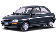 Дефлектори капоту (мухобійки) для Mazda 121 1991-2003