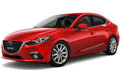 Дефлектори капоту (мухобійки) для Mazda 3 Sedan 2013+