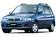 Дефлектори капоту (мухобійки) для Mazda Demio 1997-2003