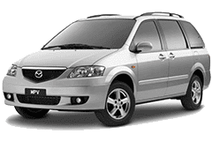Дефлектори капоту (мухобійки) для Mazda MPV 1999-2006