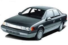Дефлектори капоту (мухобійки) для Mercury Sable 1992-1995