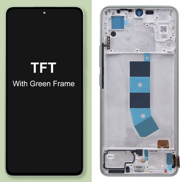 Дисплей Xiaomi Redmi Note 13 Pro 4G чорний, TFT, з рамкою зеленого кольору, Forest Green