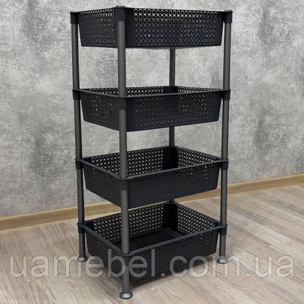 Етажерка для овочів ротанг Nostalgia Lace 2131 20 Антрацит