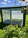 Павільйон садовий 3х3 м зелений, Тентові альтанки, Намет тент 3 3 з москітною сіткою, Садові намети, фото 10