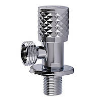Кран кутовий кераміка SOLOMON EXCLUSIVE 1/2″x3/4″ 898 CHROME  (1шт.)