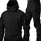 Тактичний костюм Софт-Шел демісезонний чорний з кишенями (водонепроникний, вітронепродувний) - фото 1 - id-p2541101613