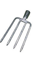 Вила господарські копальні 4 зубці рейкова сталь молоткове фарбування 0.8 кг Словенія