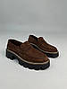 Жіночі лофери ShoesBand Шоколадного кольору натуральна замша 37 (24 см) (S98051), фото 4