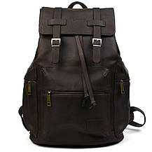 Шкіряний міський рюкзак RC-0010-4lx від бренда TARWA коричнева крейзі хорс, фото 3