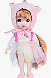 Лялька шарнірна брелок 16 см рожевий, фото 2