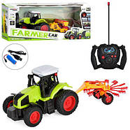 Трактор на радіоуправлінні SUPER FARMER з сівалкою круговою | Трактор на пульті управління Іграшки на радіокеруванні, фото 7
