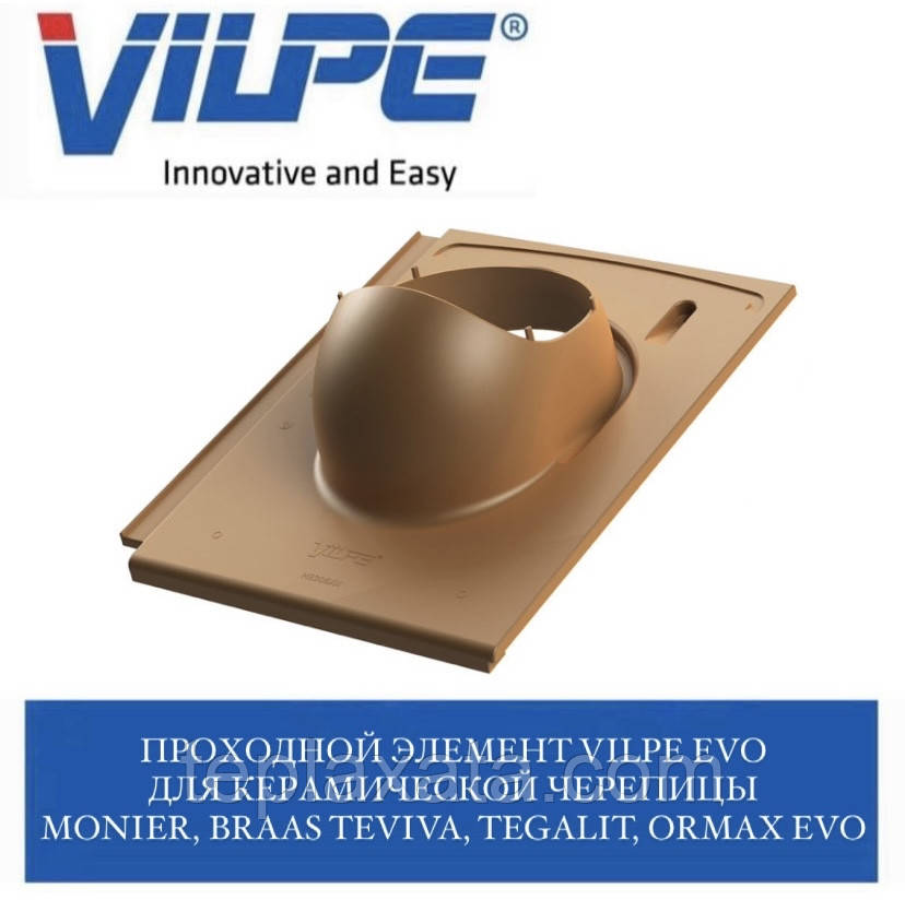 VIPLE EVO Прохідний елемент для черепичної покрівлі Monier, Braas Teviva, Braas Tegalit, Ormax EVO