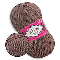 Пряжа для в'язання Alize superwash comfort socks. 100 г. 420 м. Колір — 240 коричневий меланж