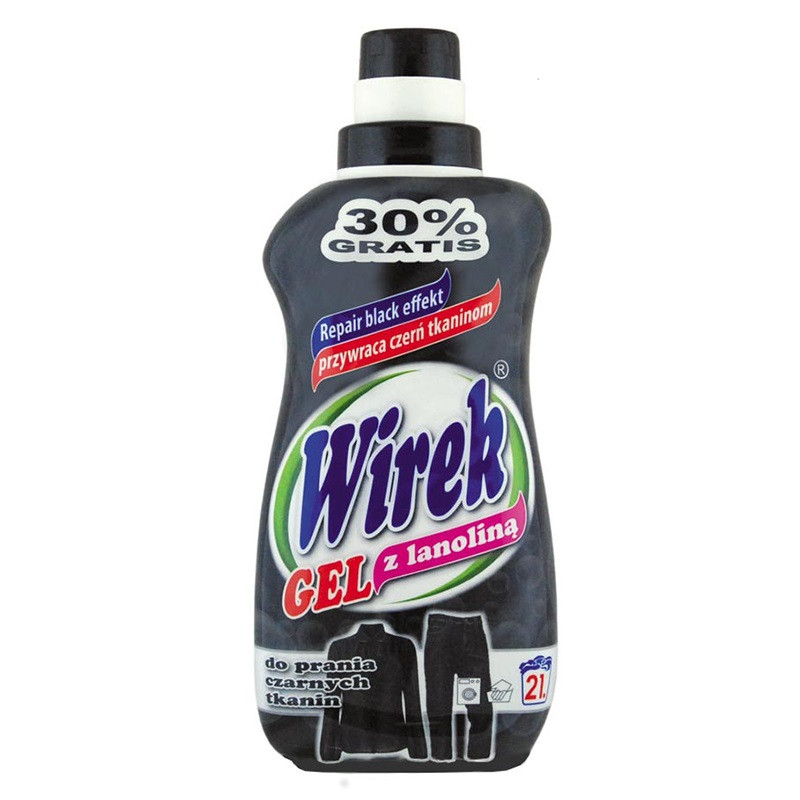 Гель для прання чорної білизни Wirek з ланоліном 1л