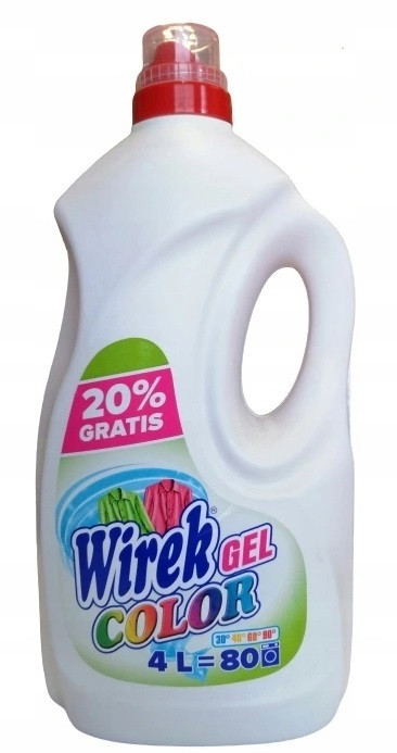 Гель для автоматичного прання кольорових тканин Wirek Color 4л