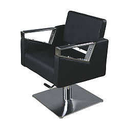 Крісло гідравлічне для перукаря чорного кольору перукарські крісла в салоні краси модель 6615