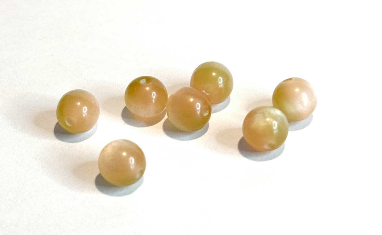 Намистини для біжутерії 8 мм круглі акрилові. Оливково-рожеві