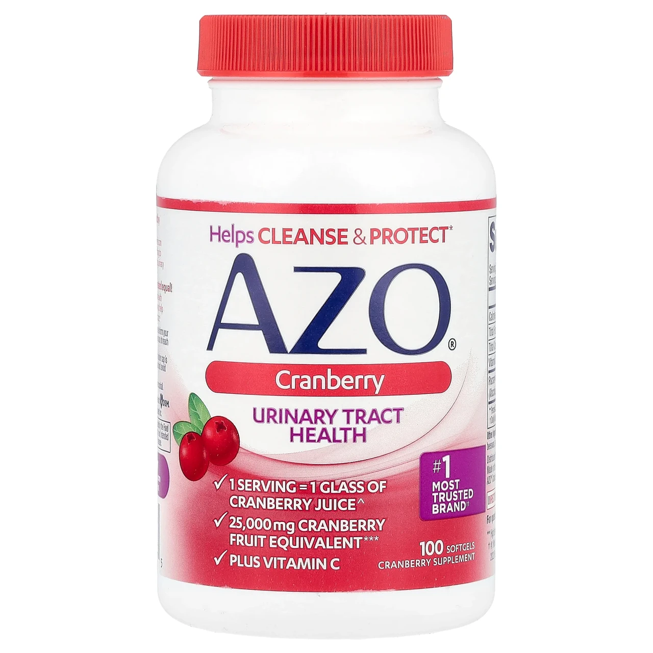 Azo, Клюква, здоров'я сечівних шляхів, 100 капсул AZO-10167, Київ