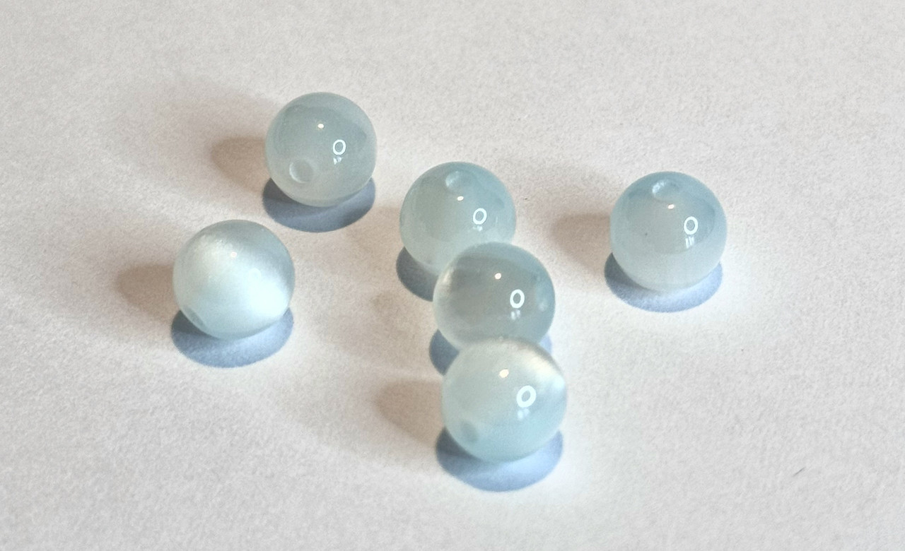 Намистини для біжутерії 8 мм круглі акрилові. 1 шт Голубі