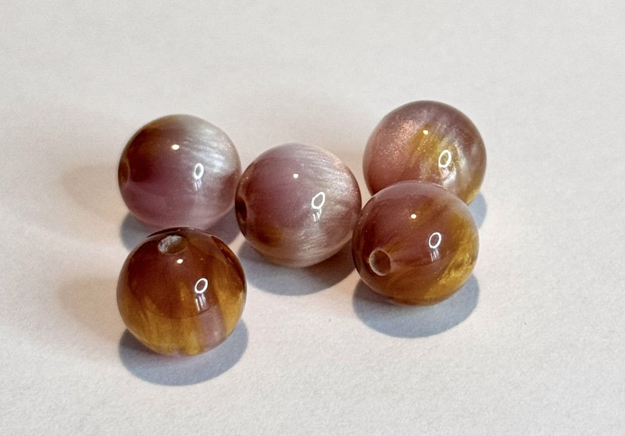 Намистини для біжутерії 10 мм круглі акрилові. 1 шт Зоотисто рожеві