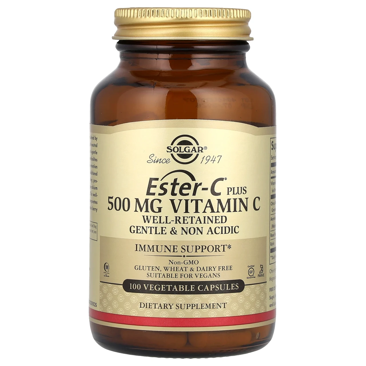 Solgar, Ester-C Plus, Вітамін C 500 мг, 100 капсул вегетаріанських, Київ